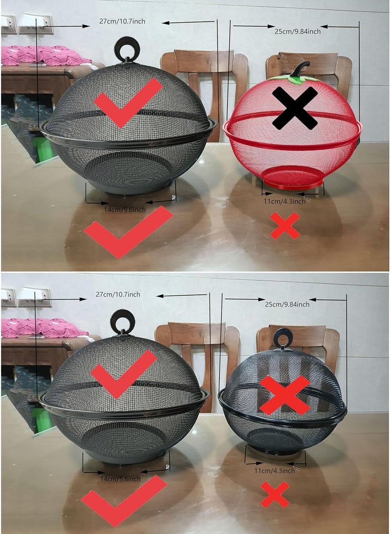 Fruit basket with lid for serving treats and snacks (2 baskets + 2 lids; 2 sets total) - Image 4